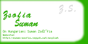 zsofia suman business card